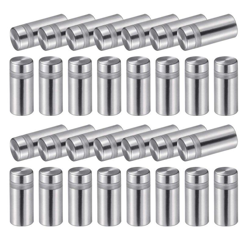 Favide 48 Packs Sign Standoff Screws Advertising Screws Stainless Steel Wall Standoff Mounts Glass Acrylic Nail for Glass Artwork and Sign Displays (1/2 x 1 Inch) - Image 1